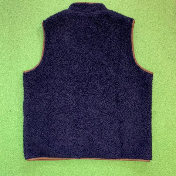 Peter Millar Mountainside Sherpa Vest 2-Way Full Zip Navy Blue Size Large - Picture 2 of 7